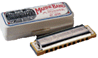Hohner Marine Band Harp in key of "A". - Click Image to Close