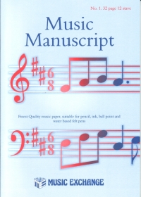 12 Stave Music Manuscript Pads - 32 Page - Click Image to Close