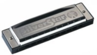 Hohner Silver Star Harmonica in key of "A" - Click Image to Close